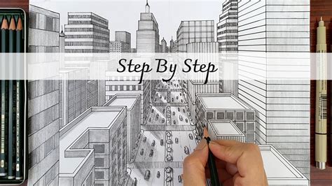 Easy 1 Point Perspective City