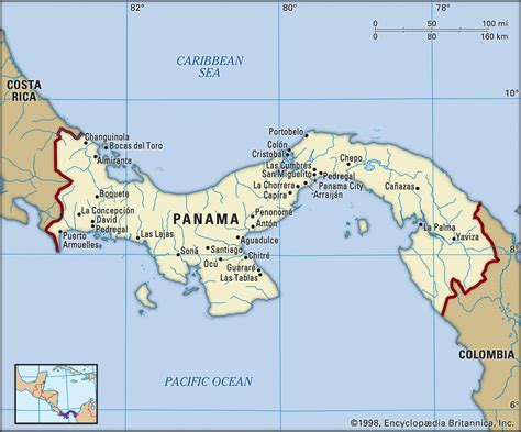 Physical Map Of Panama