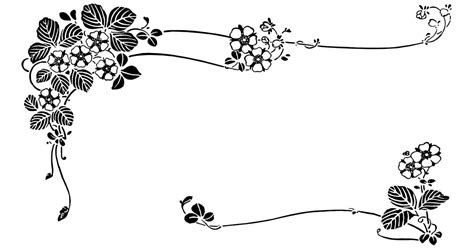 Flower Border Clipart - Karen's Whimsy