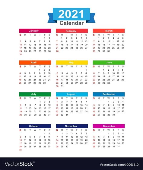 Year Calendar For 2021 | Month Calendar Printable