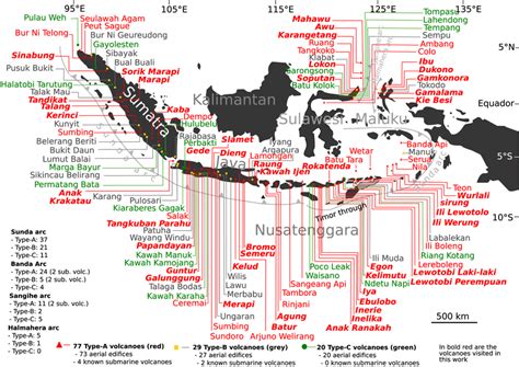 Indonesian active volcanoes The distribution of the 126 active ...