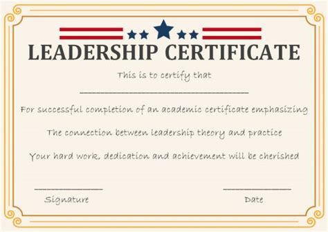 Leadership Certificate Template: 25 Templates to Appreciate Leadership ...