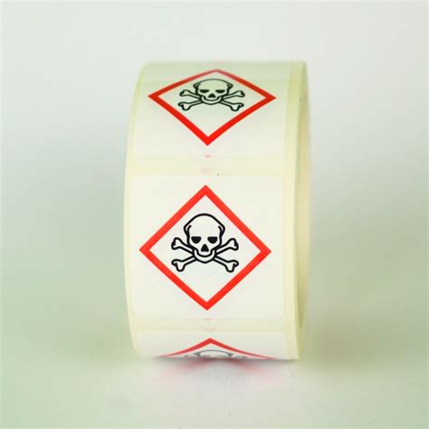 Toxic Labels ☠️ GHS Hazard Warning On-a-Roll ☠️ Safeti