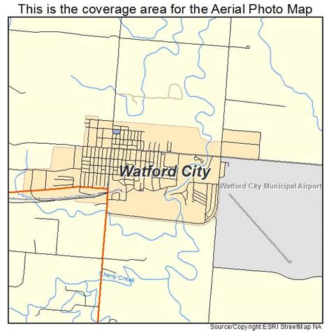 Aerial Photography Map of Watford City, ND North Dakota