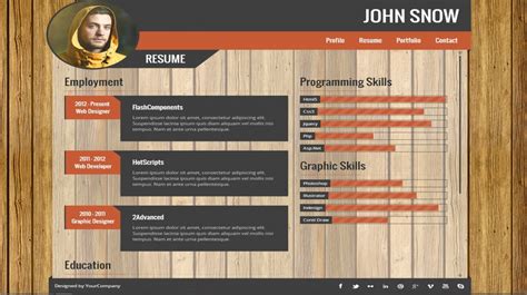 21 Best Resume Portfolio Templates to Download Free - Wisestep