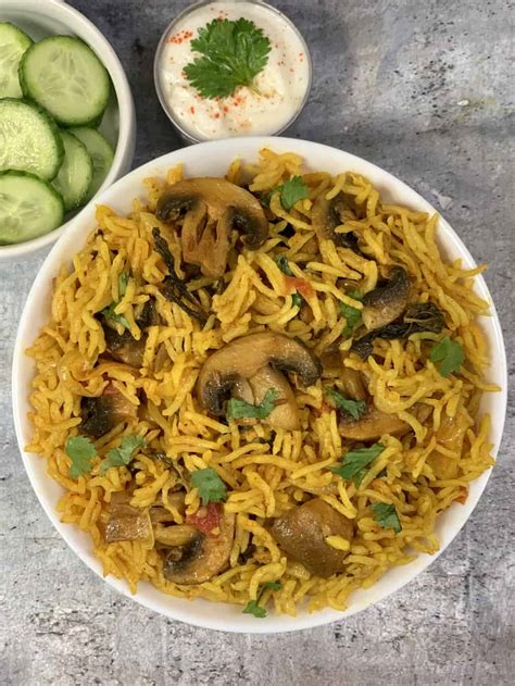 Mushroom Biryani Recipe (Instant Pot & Stovetop) - Indian Veggie Delight