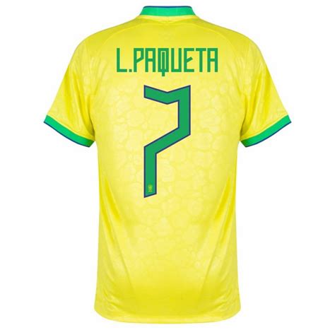 BRAZIL HOME JERSEY WORLD CUP 2022 L.PAQUETA