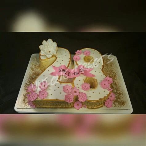 28 th birthday cake Pink & Gold | Cool birthday cakes, 28th birthday ...