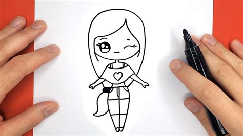 How to Draw a cute girl - Happy Drawings - YouTube