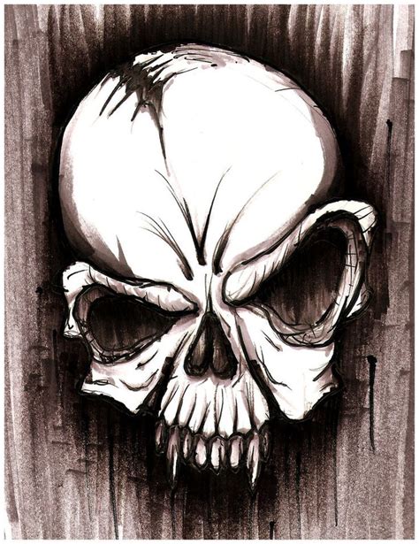 Skull Sketch by hardart-kustoms on deviantART | Skull sketch, Skulls ...