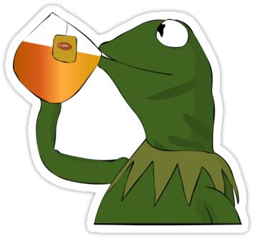 Download Transparent Kermit Drinking Tea Emoji Download - Transparent ...