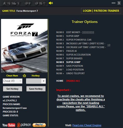 Forza Motorsport 7 +12 Trainer - ArmY of 0n3 Trainer