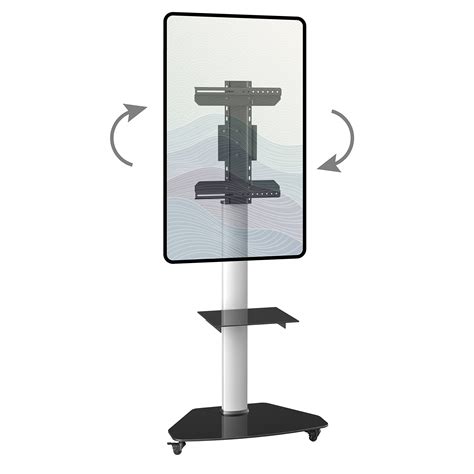 ProMounts Mobile TV Stand with Wheels, Landscape to Portrait Rotating ...