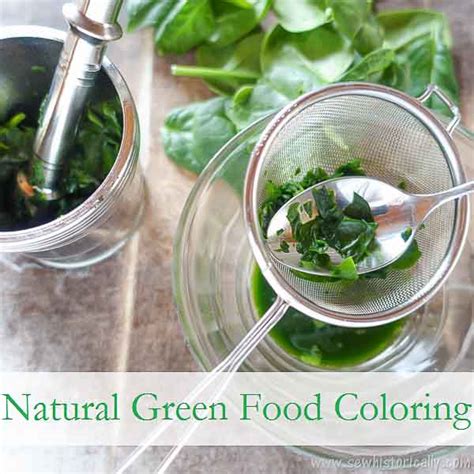 Natural Green Food Coloring - Fresh Spinach Leaves - Sew Historically