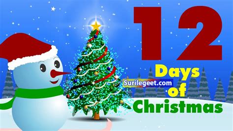 The Twelve Days of Christmas Lyrics - Merry Christmas - SurileGeet