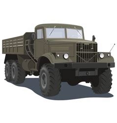 Army truck silhouette Royalty Free Vector Image