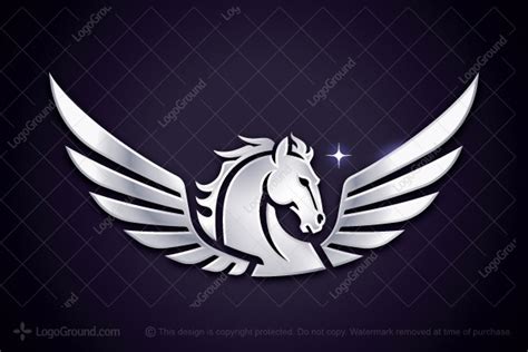 Pegasus Winged Horse Logo