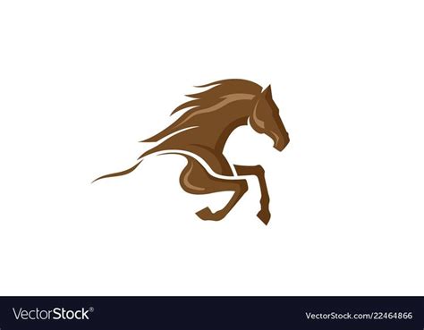 Creative abstract brown horse logo Royalty Free Vector Image | Horse ...