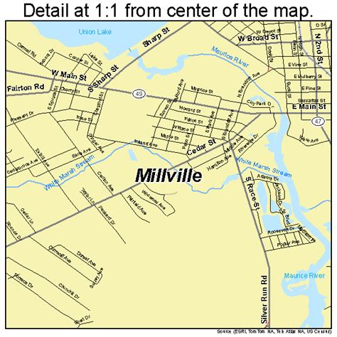 Millville New Jersey Street Map 3446680