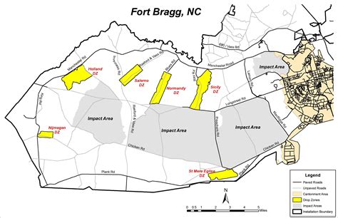 Fort Bragg Drop Zone map | 82nd airborne division, Military veterans