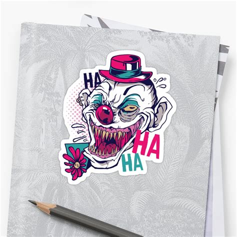 "Joker HAHAHA" Sticker by ZOMZOR | Redbubble