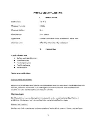 Profile on ethyl acetate | PDF