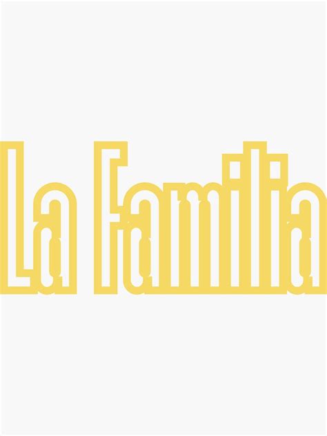 "La Familia" Sticker for Sale by amdbarak | Redbubble