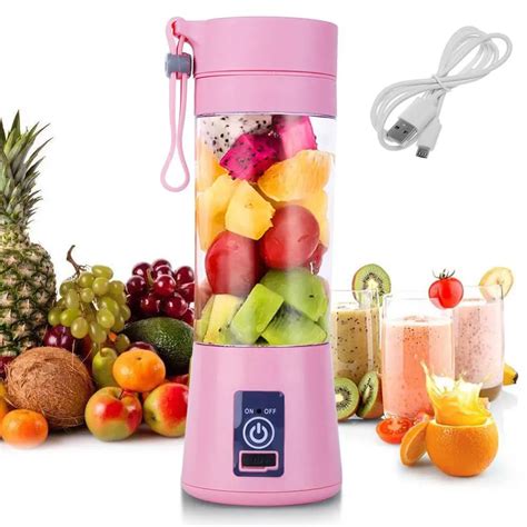 380ml Portable Juice Blender Electric USB Juicer Cup Fruit Mixer Juicer ...