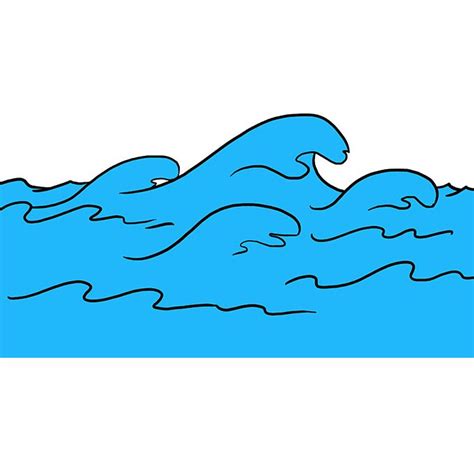 How to Draw Waves- Really Easy Drawing Tutorial in 2021 | Easy drawings ...