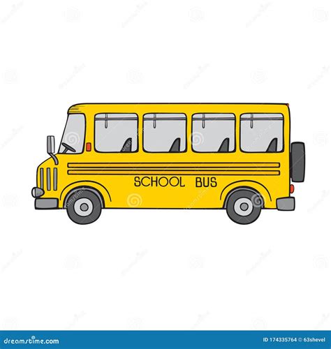 School Bus Side View Drawing – NBKomputer