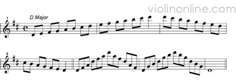 Violin Online - Two Octave Major Violin Scales