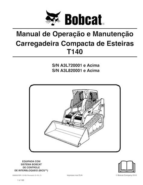 Bobcat T140 compact track loader pdf operation and maintenance manual PT