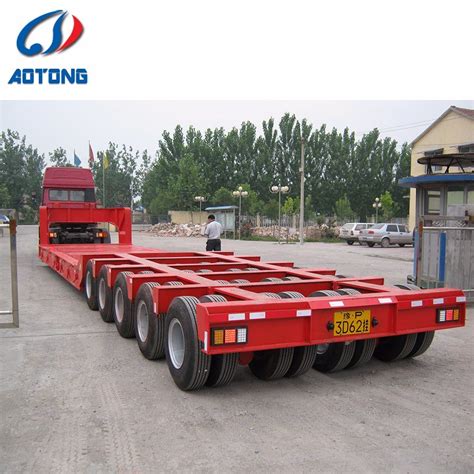 Multi Row Axles Hydraulic Gooseneck Modular Trailer with Draw Bar ...