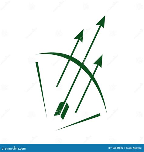 Abstract Bow and 3 Arrow Logo Vector Icon Illustration Stock Vector ...