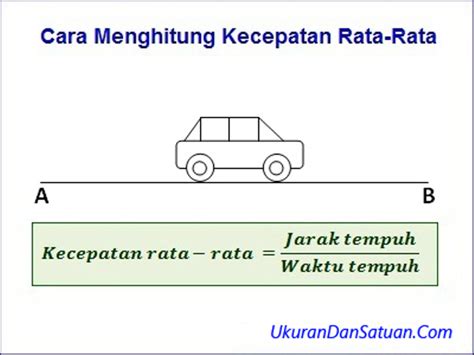 Rumus kecepatan rata rata