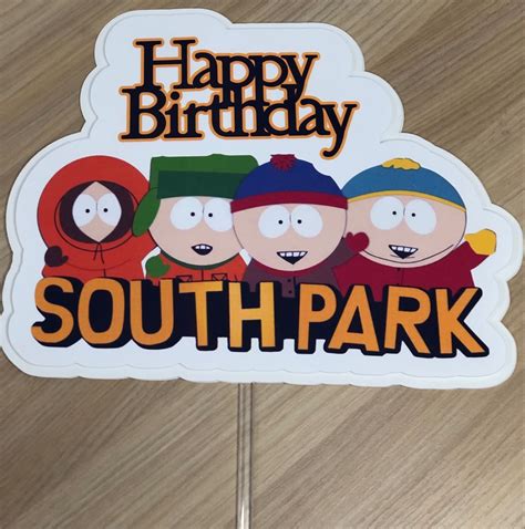 South park cake topper, South park happy birthday, south park party ...