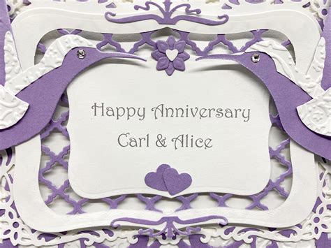 Personalized Anniversary Card, Personalized Wedding Card, Beautiful ...