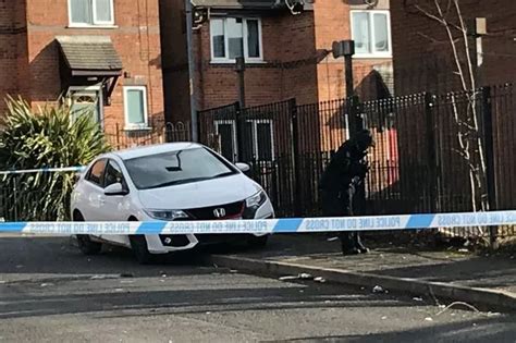 Horror on north Manchester street as blood-splattered garden gives ...