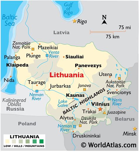 Lithuania Map / Geography of Lithuania / Map of Lithuania - Worldatlas.com