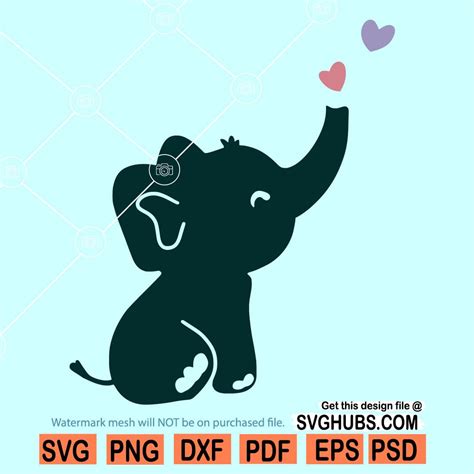 Baby Elephant SVG, Cute Baby Elephant SVG, mom and baby elephant svg