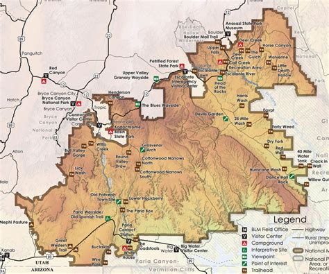 Download a PDF map of Grand Staircase-Escalante National Monument ...