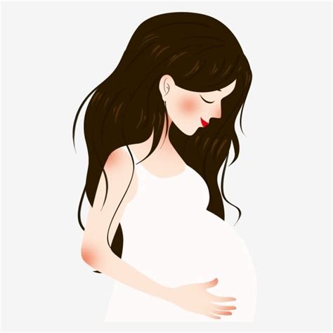 Cartoon Pregnant Woman PNG Image, Cartoon Beauty Pregnant Woman ...