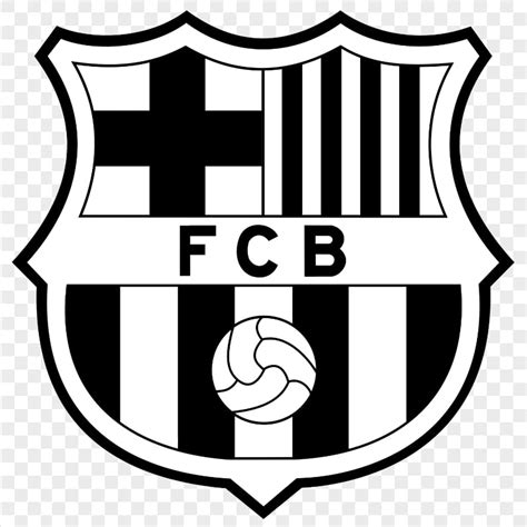 FC Barcelona Black And White Logo HD PNG | Citypng