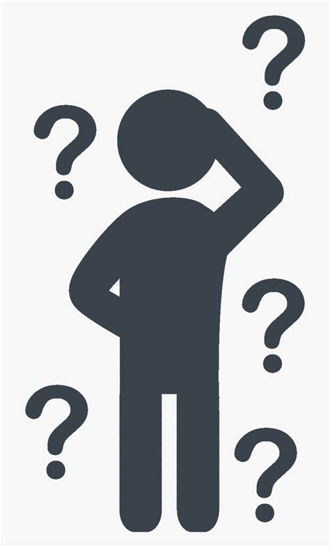 Question Mark Person With Icon Man Transparent Clipart - Transparent ...