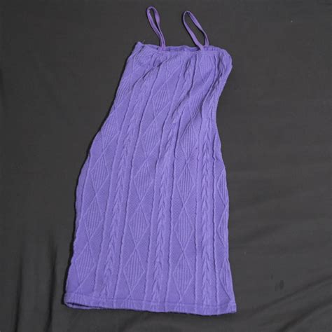 purple violet fitted dress mini, Women's Fashion, Dresses & Sets ...