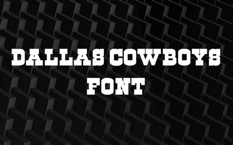 Dallas Cowboys Font Free Download - Graphic Design Fonts