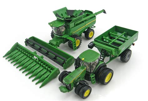 JOHN DEERE GRAIN HARVEST SET (S680 HEADER, 8360R with F/R duals, Chaser ...