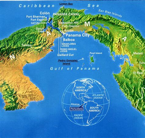 Panama Canal Map San Blas Islands