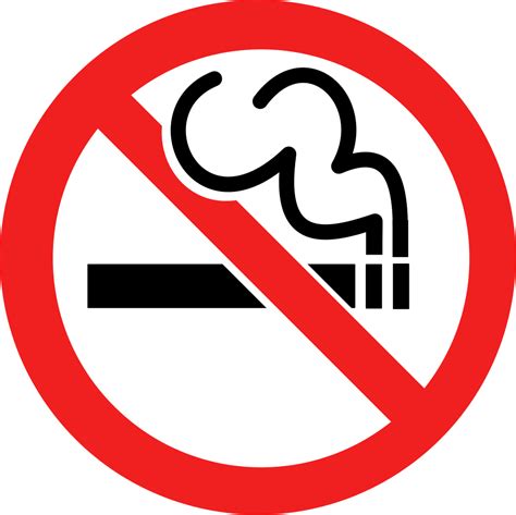 No Smoking Sign Black And White Png