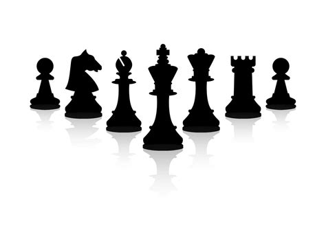 Chess Pieces Clipart Flat Design. Black Chess Pieces Vector 20513754 ...